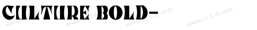 Culture Bold字体转换